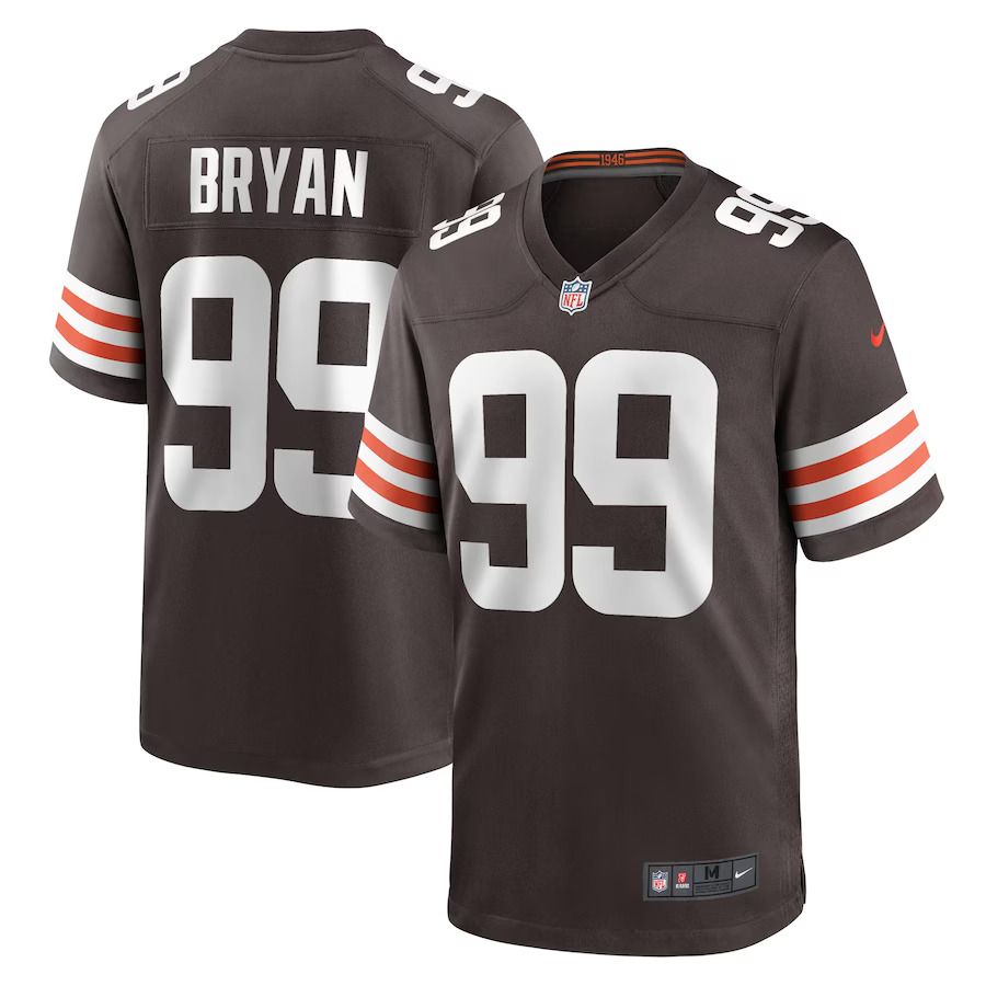 Men Cleveland Browns #99 Taven Bryan Nike Brown Game NFL Jersey->customized nfl jersey->Custom Jersey